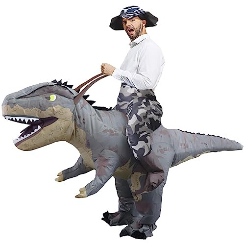 Disfraz Inflable De Dinosaurio T-rex Para Adultos En Halloween