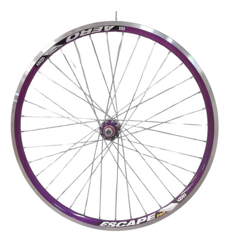 Roda Aero Aro 26 X 1,9 C/ Cubo Rolamento Raios Grosso P/bike