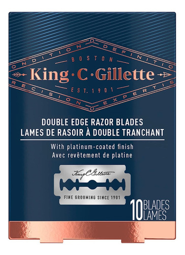Cuchillas De Afeitar King C Gillette De Doble Filo 10 Unidad