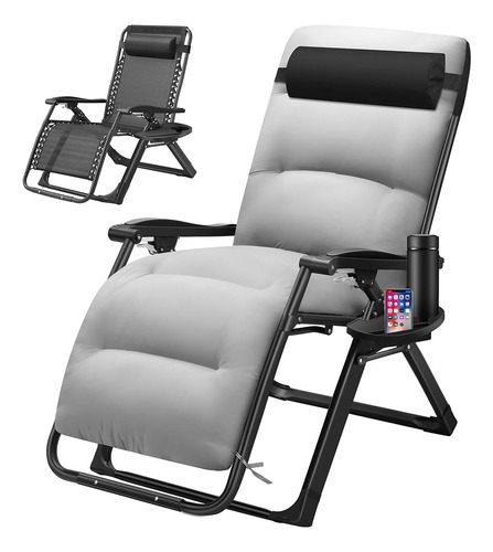 Spurgehom Padded Zero Gravity Chair, Folding Portable Reclin