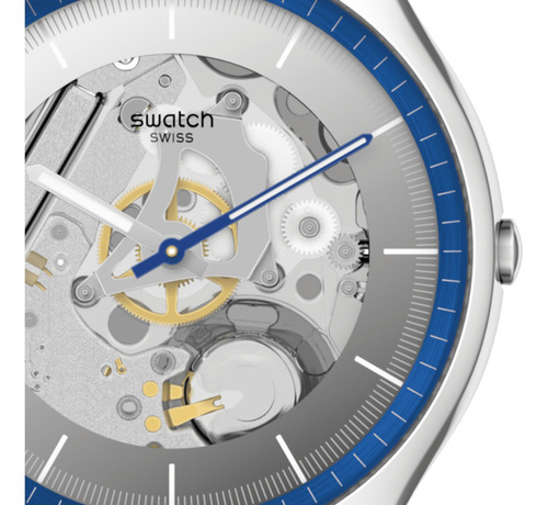 Reloj Swatch Ringing In Blue Ss07s116gg Color de la correa Gris Color del bisel Gris Color del fondo Gris