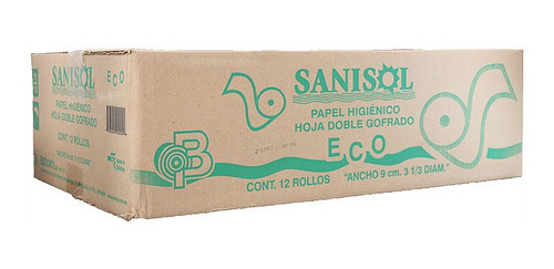 Papel Higienico Sanisol Doble Hoja 12 Rollos 200 Mts C/u