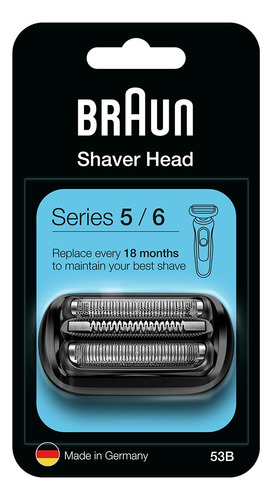 Braun 53b Cabezal De Repuesto Afeitadora  Series 5 Y 6, 1