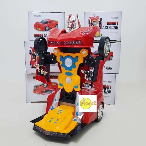 Auto, Robot, Trasformer, 2 En 1, Luz Sonidos