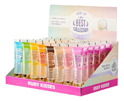 Kiss Lipgloss Broadway Clear - 7350718:ml Color Juego De 48 Piezas