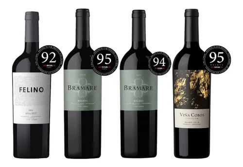 comprar Vino Viña Cobos Malbec Mix X 4: Felino, Bramare, Vinculum