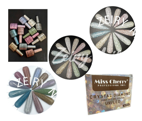 Imagen 1 de 2 de Miss Cherry Gama Crystal Diamond 12pz Gel Uv/led