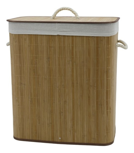 Cesto Pelgable 52x32x60cms Divisiones C/tapa Fun Bambu Nat.