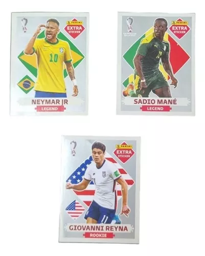 Figurinha Extra do Neymar Jr. Bronze Legend da Copa do Mundo do Qatar 2022  - Item de Coleção Original Panini