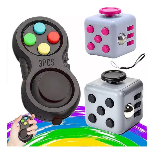 Fidget Cube Juguetes Antiestres Blue Handle Set Anti Estres