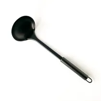 Comprar Cucharon Cucharón Acero Negro Para Sopa Utensilio 32cm