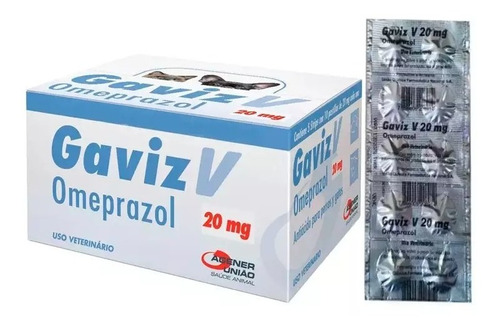 Gaviz V Omeprazol 20mg Cães Gatos 10 Comprimidos Agener União