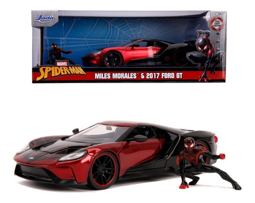 Spiderman Miles Morales Y 2017 Ford Gt 1/24 Jada Avengers 