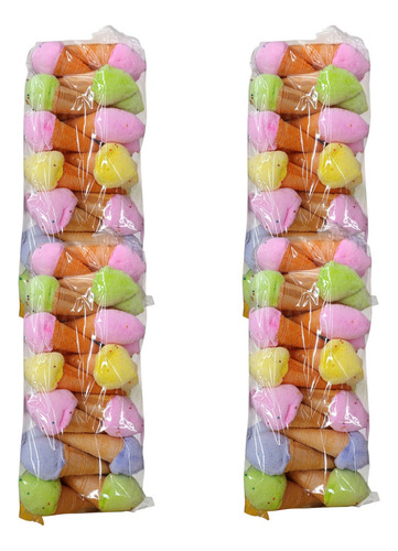 Barquillo Con Bombón 40pz Forma Helado Piña Limón Frambuesa