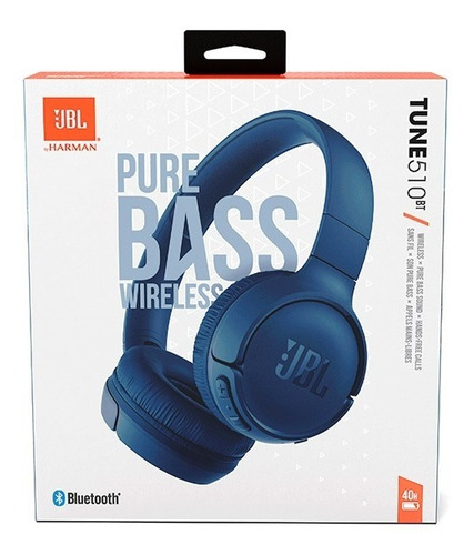 Fone De Ouvido On-ear Sem Fio Jbl Tune 510bt Azul