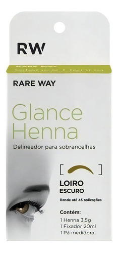 Kit Renna Glance Design Sobrancelha Lapis Navalha Tesoura Cor Loiro Escuro