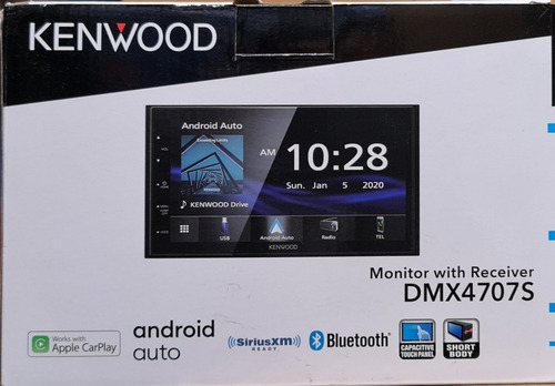 Kenwood Dmx4707s Receptor De Visualización Táctil Digital De 6.8 Pulgadas Con Apple Carplay Y Android Auto