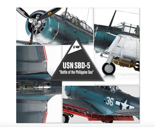 Avion Usn Sbd-5 Escal 1/48 Es Un Armable