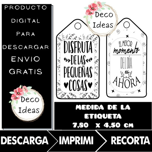 Imagen 3 de 5 de Kit 005 Imprimible Color Blanco Y Negro Frases Motivadoras