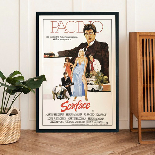 Cuadro 60x40 Peliculas - Scarface - Poster Cine Alt