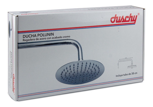 Imagen 4 de 4 de Regadera Plato Delgado Redonda Polunin Duschy