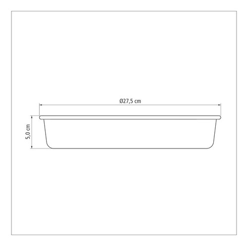 Molde Redondo Para Hornear Tramontina 26 Cm Negro Aluminio