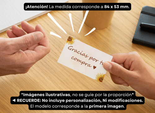 Tarjetas Packaging Emprendedores Tag Negocio Local N27 X10