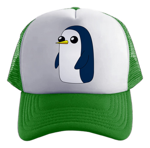 Hora De Aventura Pinguino Gunter Gorra Friki Tu Eres #2 Verde Talle Único Regulable Hora De Aventura Pinguino Gunter