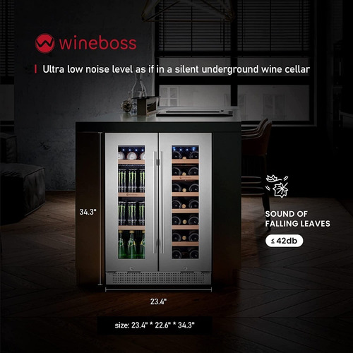 Refrigerador De Vino Y Bebidas Bodega 18 Botellas Y 57 Latas