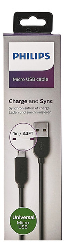 Cable Micro Usb A Usb Para Carga Y Datos V8 Original Philips