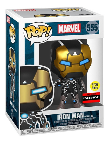 Funko Pop Marvel Iron Man Model 39 Gitd Aaa Anime Exclusive