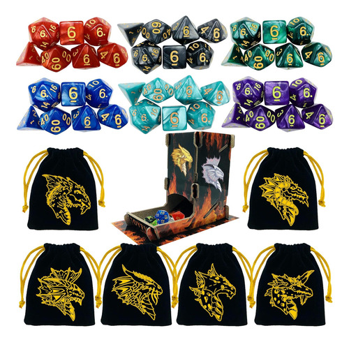 Toyful 6 Sets Dnd Dice Dungeons And Dragons Poyedral Dungeon