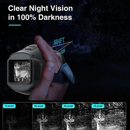 Monóculo Visão Noturna R11, Com Mira Laser, Som, Cartão 64gb