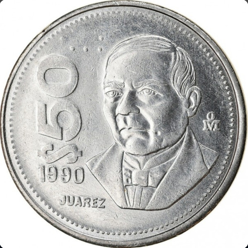 Antigüedad 50 Pesos Benito Juárez 50 Pesos 1988-1990 O 1992