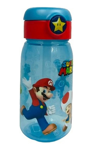 Botella De Agua Super Mario Con Sorbete New Ar1 1284 Ellobo