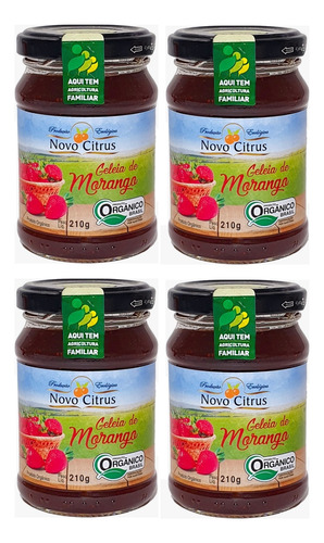 4 Geléia De Morango Orgânica Novo Citrus