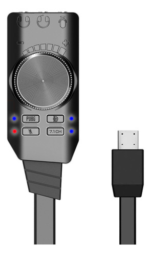 Imp-shop Tarjeta Sonido Usb 7.1 Gamer Externa 24 Bit