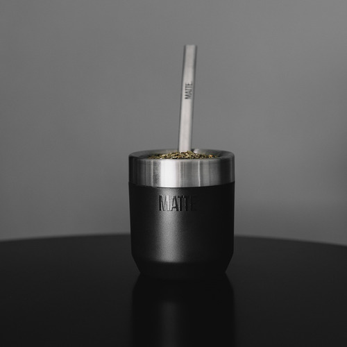 Imagen 7 de 8 de Mate Ds Line + Bombilla Acero Inoxidable + Tambo Yerbero