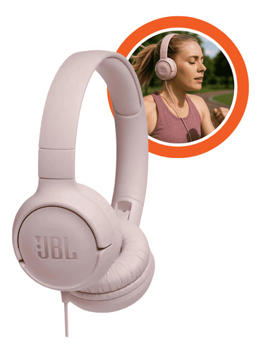 Fone De Ouvido Para Treinar Com Fio Tune500 Rosa