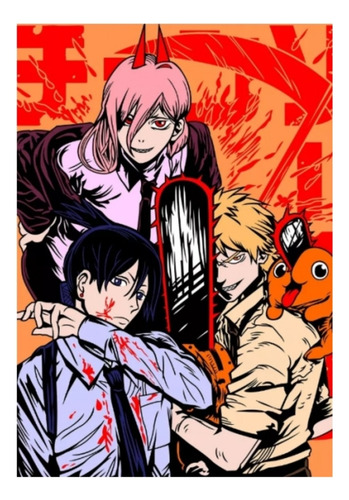 Pintura De Diamantes 5d Diy 40x60cm - Anime Chainsaw Man