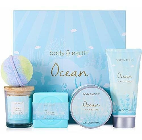 Juego Spa De Baño Ducha Aroma Oceanico 5 Piezas