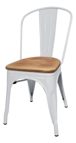 Silla Tolix Asiento De Madera