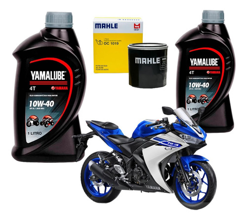Troca Oleo E Filtro Yamaha Yzf R3 Yamalube 10w40 2 Lts