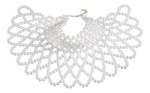 (w) Collares Tipo Chal De Perlas, Cadena Corporal, Cuello Co