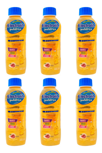 Electrolit Pediátrico Rehidratante Sabor Manzana 500ml 6pz