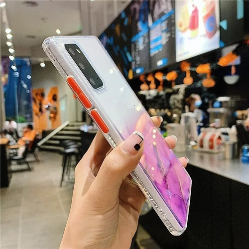 Funda Arte Pintura Degradado Bicolor Para iPhone 14 + Mica