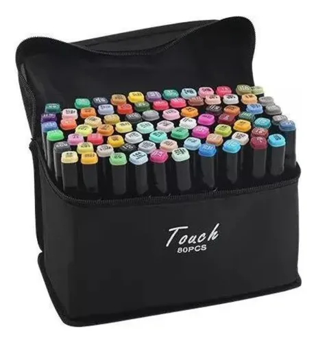 Estuche De Fibrones Marcadores Touch X80 Unidades Doble Punta