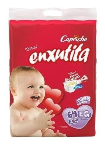 Fralda infantil Capricho Enxutita EG 64 unidades