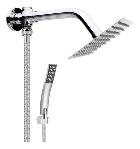 Chuveiro Completo Ducha 20x20 Inox C/desviador Chuveirinho