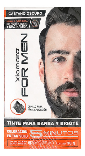 Tinte Barba Y Bigote Xiomara For Men Castaño - Caja 12 Pz